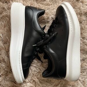 Alexander McQueen Black Leather Sneakers